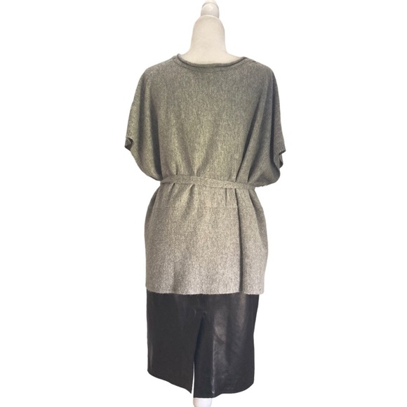 Portolano Wool Cashmere Sweater Top With Waist Tie - Picture 2 of 8